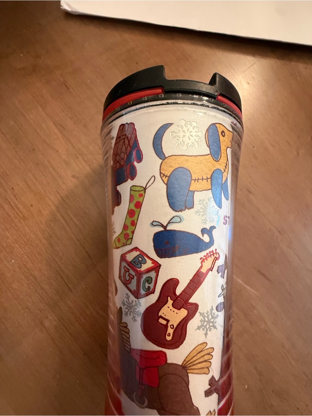 Starbucks  Travel Tumbler with Christmas Toy Print